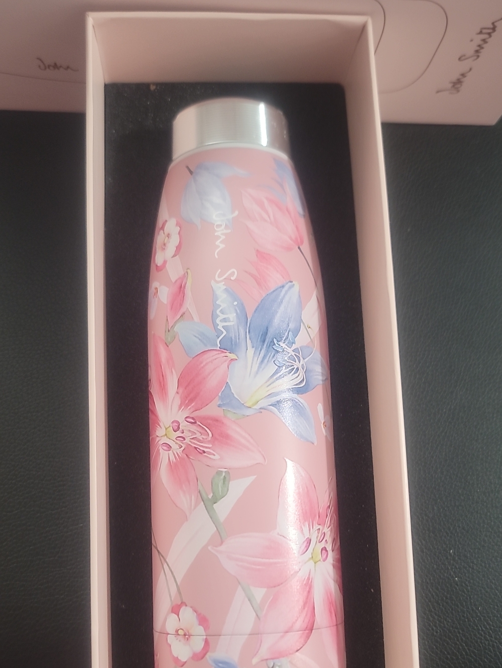 John Smith Pink Floral Stainless Bottle